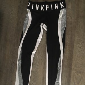 PINK Black leggings (full length)